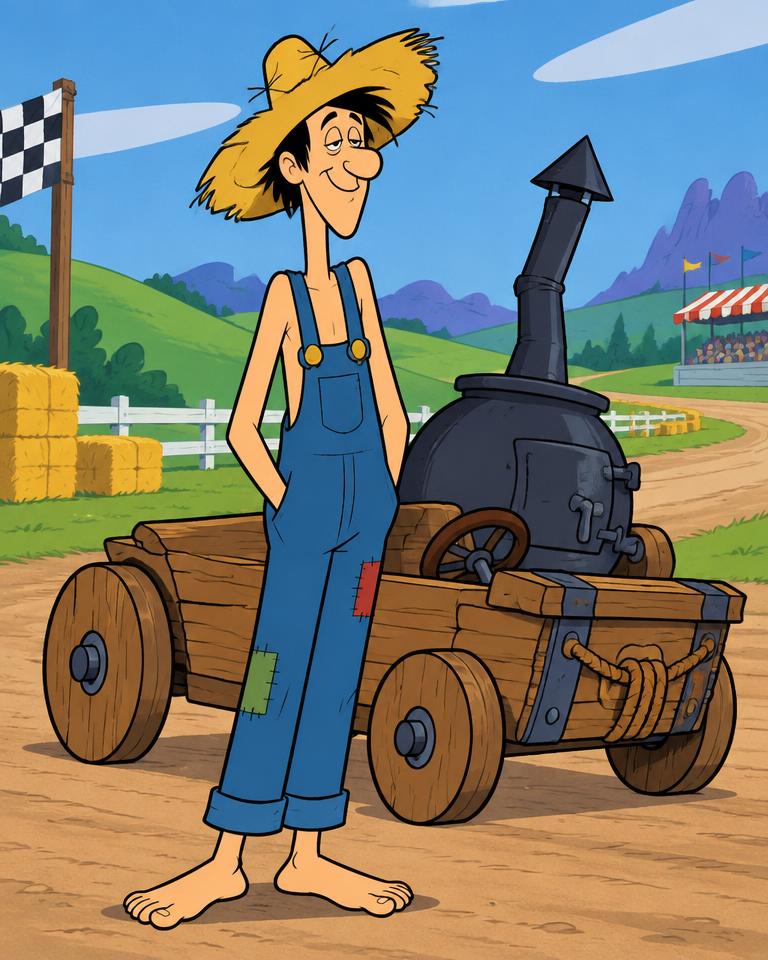 Original fan art portrait of Lazy Luke with the Arkansas Chuggabug