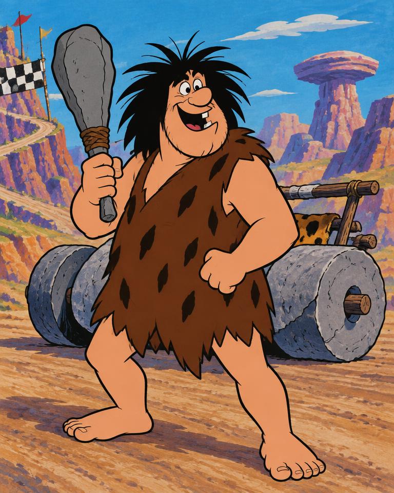 Original fan art portrait of Rock Slag with the Boulder Mobile
